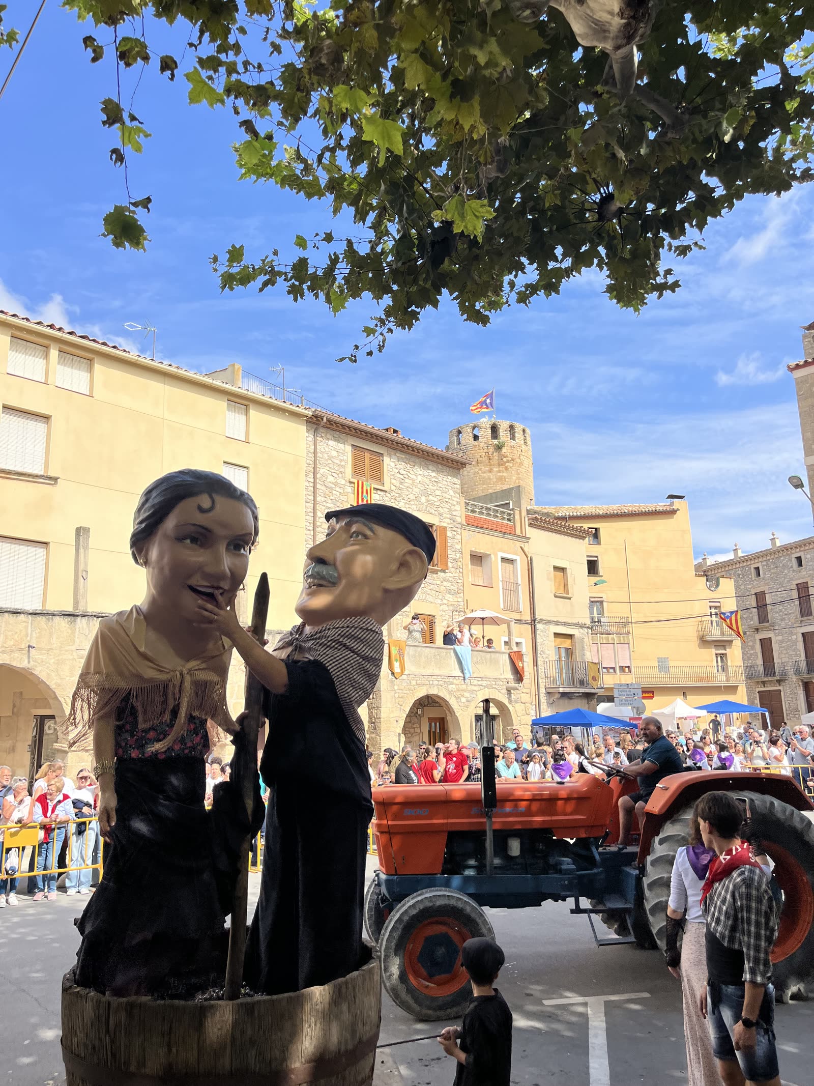 Els capgrossos de Verdú a la plaça